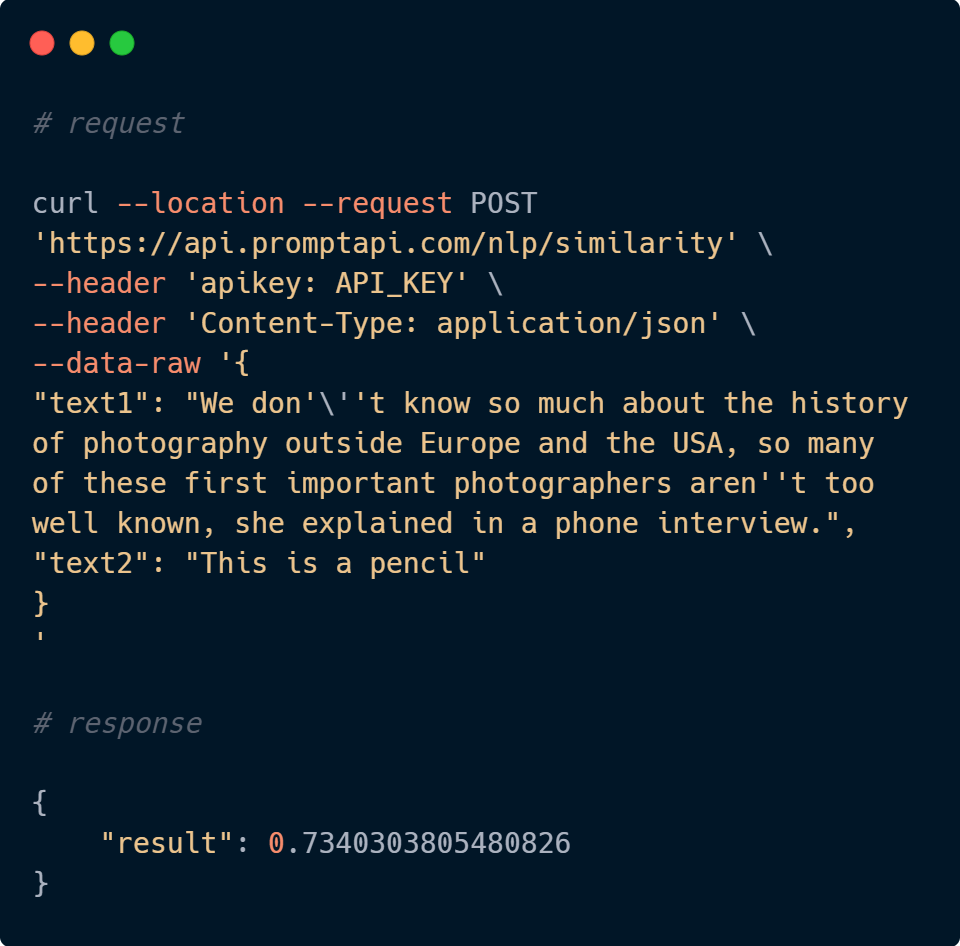 NLP API Code Sample