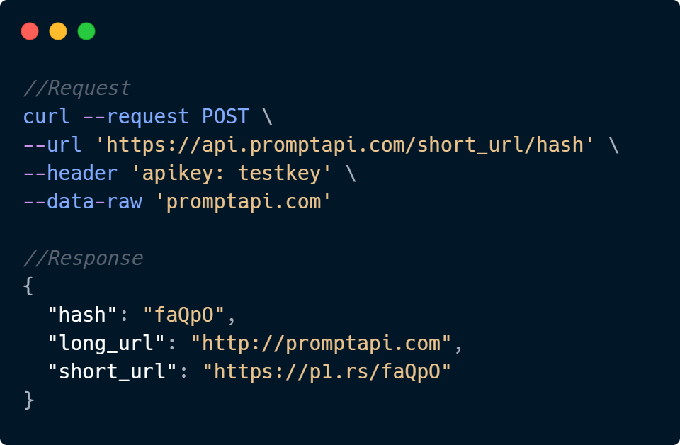 URL Shortener API Prompt API URL Shortener API Prompt API