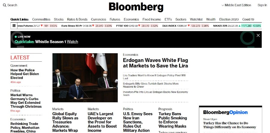 Bloomberg Homepage