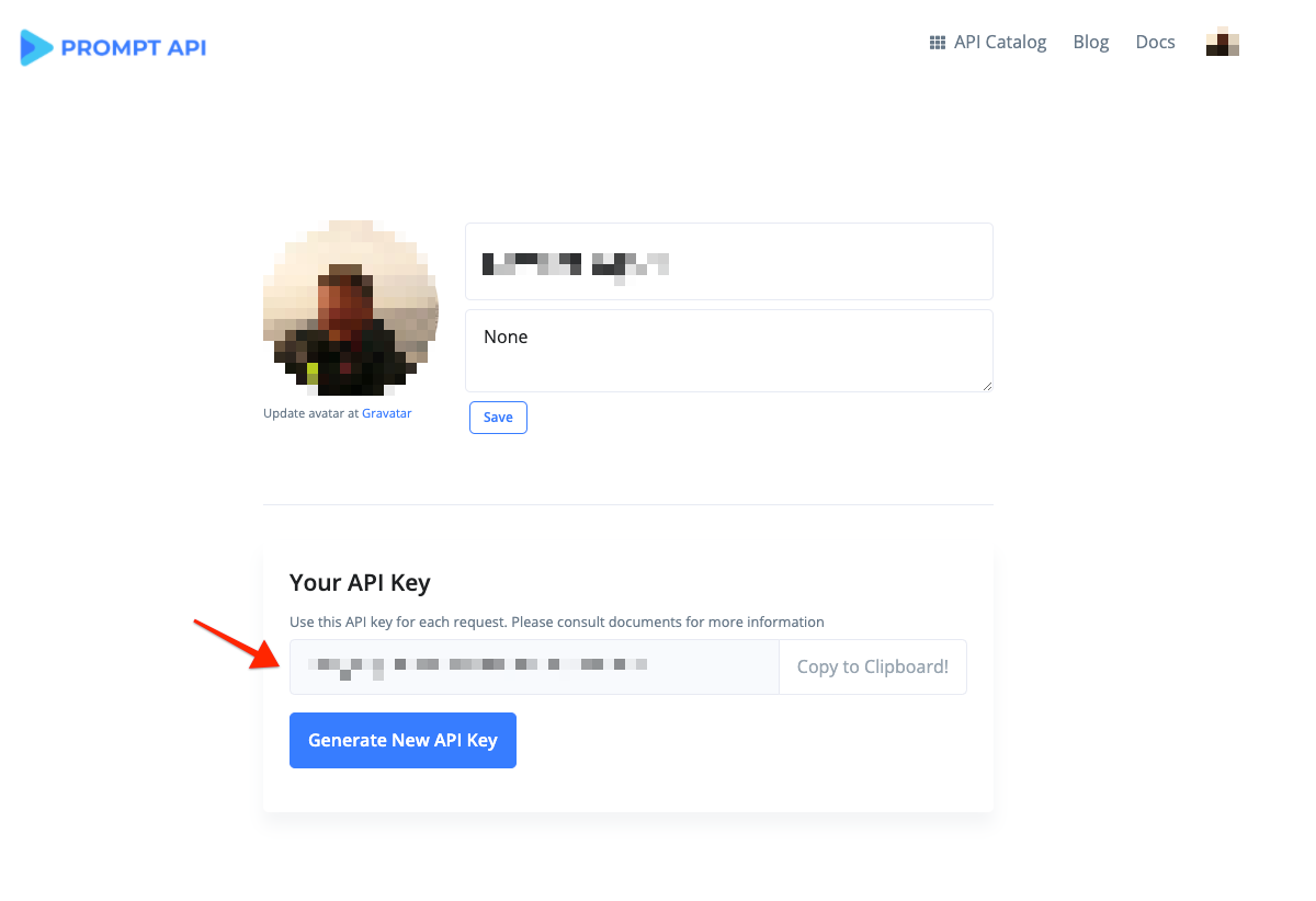 prompt-api-account-page